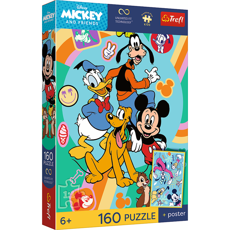 Trefl, Premium Plus Kids, Myszka Miki, Mysia godzina, puzzle, 160 elementów