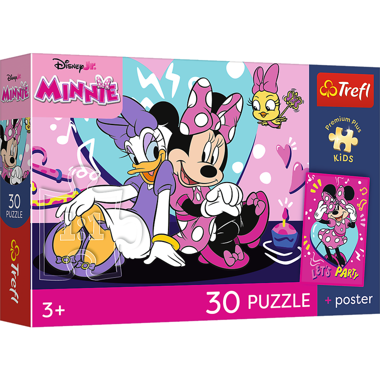 Trefl, Premium Plus Kids, Myszka Minnie, Radosna Minnie, puzzle, 30 elementów