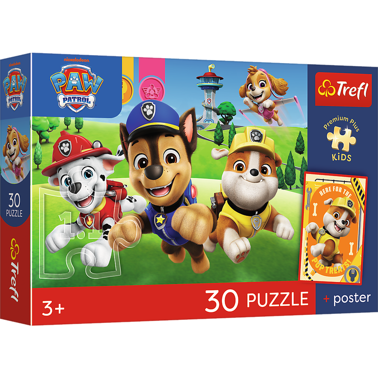Trefl, Premium Plus Kids, Psi Patrol, Psiaki w drodze, puzzle, 30 elementów