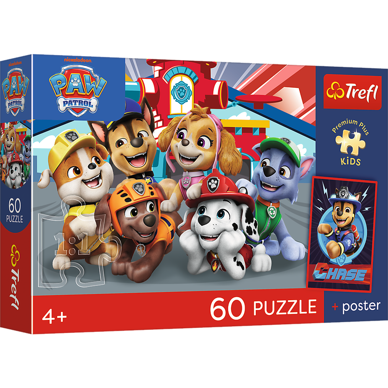 Trefl, Premium Plus Kids, Psi Patrol, Psie popołudnie, puzzle, 60 elementów