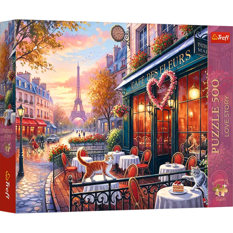 Trefl, Premium Plus, Love Story, Miłość w Paryżu, puzzle, 500 elementów
