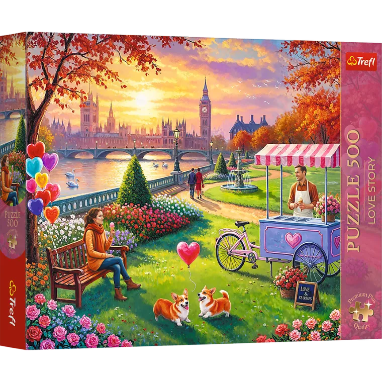 Trefl, Premium Plus, Love Story, Romantyczny Londyn, puzzle, 500 elementów