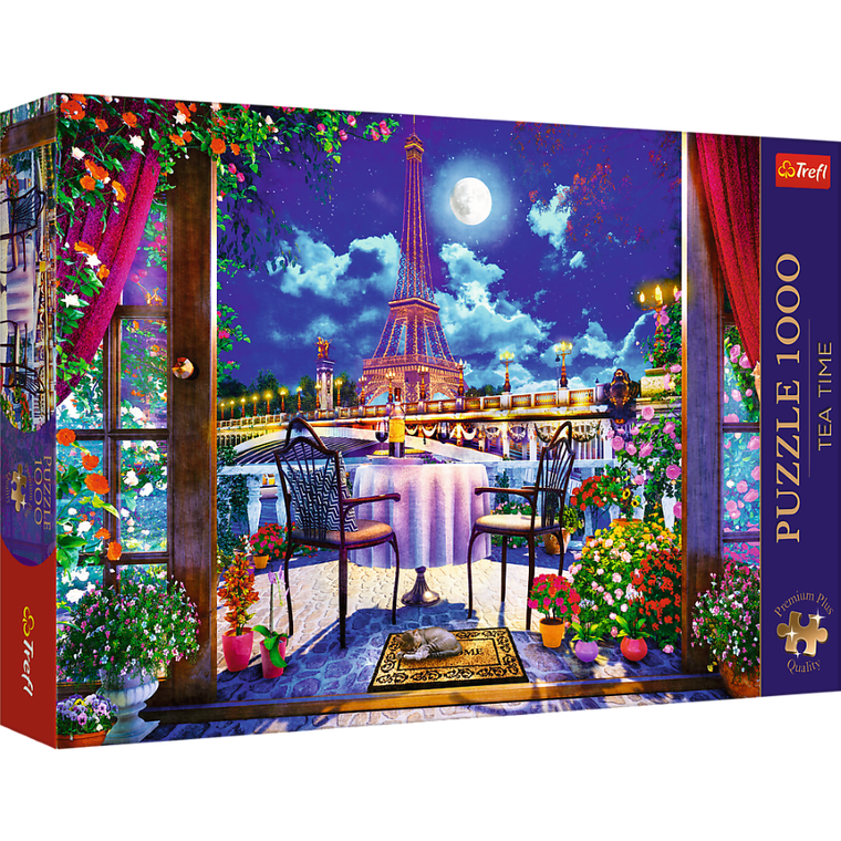 Trefl, Premium Plus, Tea Time, Paryż w blasku księżyca, puzzle, 1000 elementów