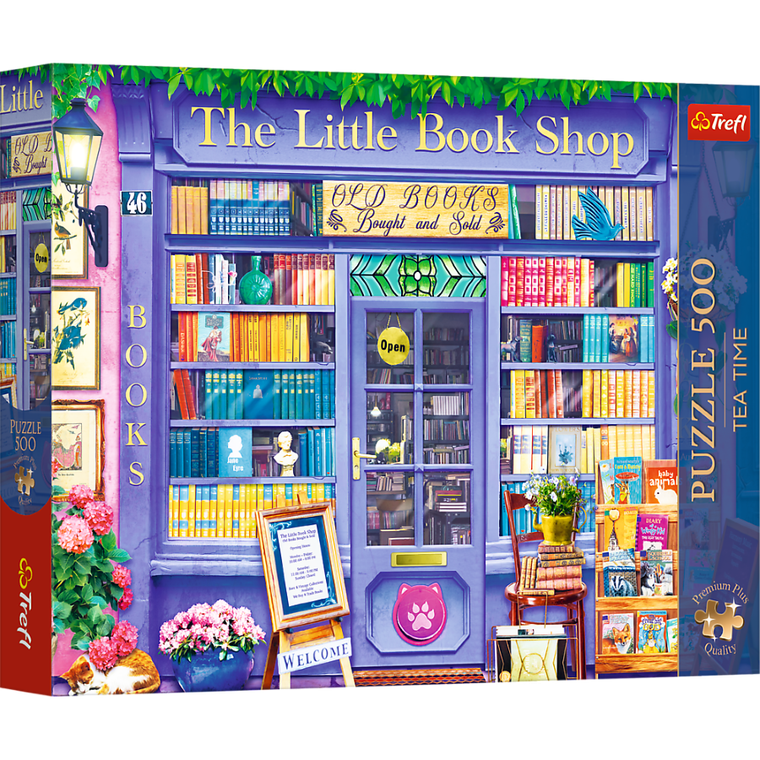 Trefl, Premium Plus, Tea Time, Sklepik z książkami, puzzle, 500 elementów