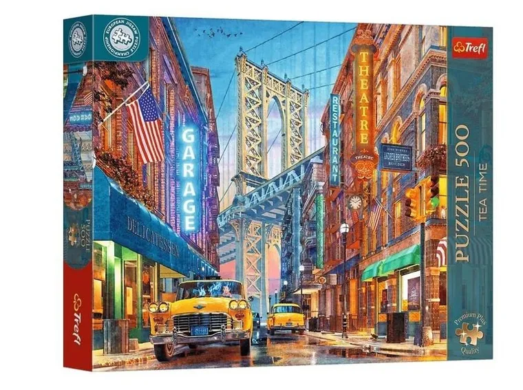Trefl, Premium Plus, Tea Time, Widok na Manhattan, puzzle, 500 elementów