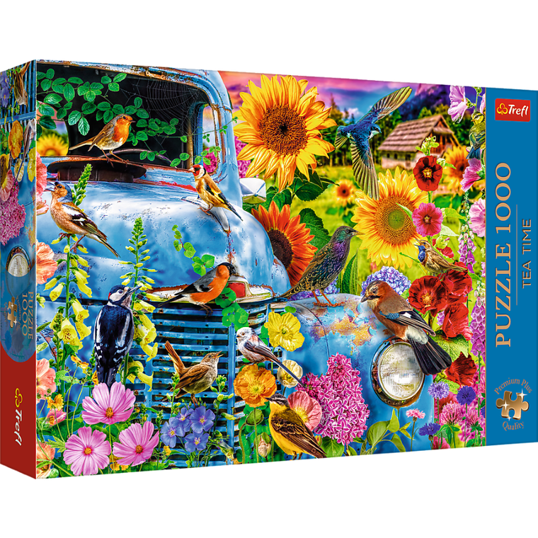 Trefl, Premium Plus, Tea Time, Wiejska sielanka, Śpiewające Ptaki, puzzle, 1000 elementów