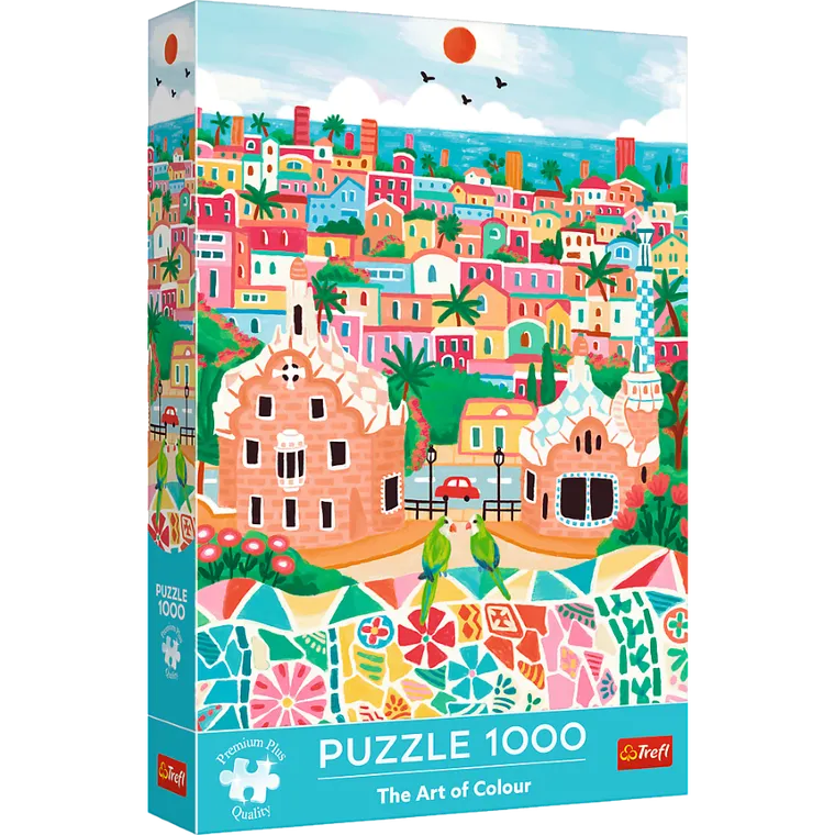 Trefl, Premium Plus, The Art of Colour, Barcelona, Hiszpania, puzzle, 1000 elementów