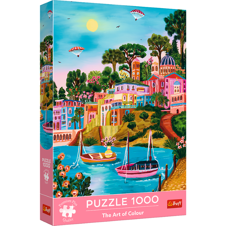 Trefl, Premium Plus, The Art of Colour, Siros, Grecja, Millie Illustrates, puzzle, 1000 elementów