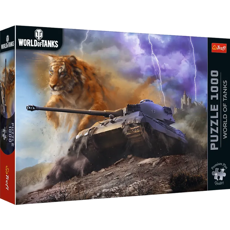 Trefl, Premium Plus, World of Tanks, Tygrys II, puzzle, 1000 elementów