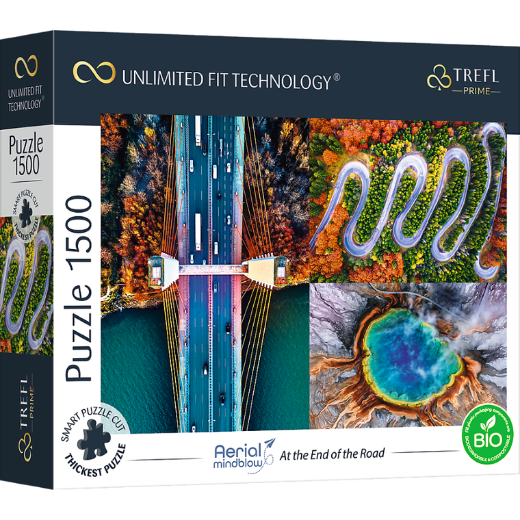 Trefl, Prime UFT, Aerial Mindblow: At the End of the Road, puzzle, 1500 elementów