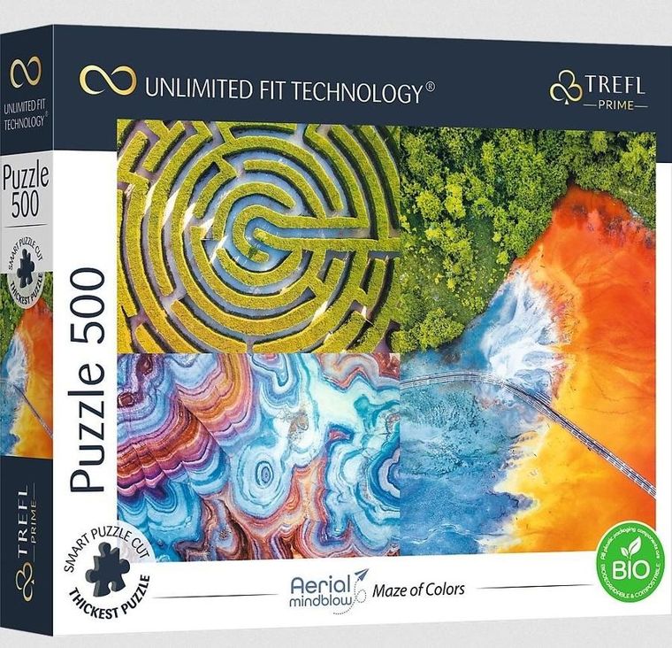 Trefl, Prime UFT, Aerial Mindblow, Maze of Colors, puzzle, 500 elementów