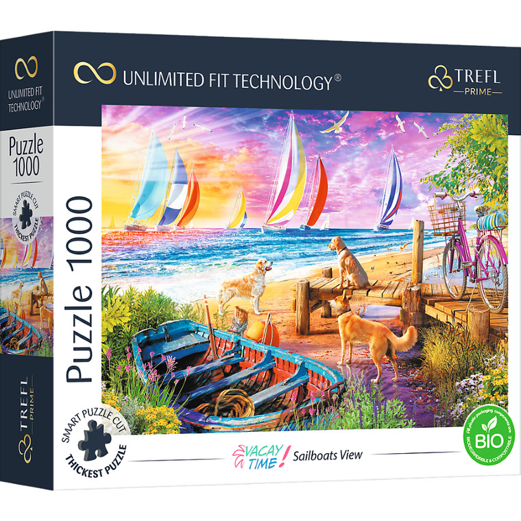 Trefl, Prime UFT, Vacay Time: Sailboats View, puzzle, 1000 elementów