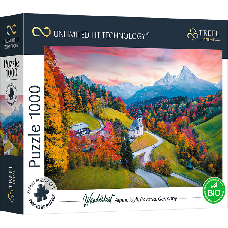 Trefl, Prime UFT, Wanderlust: Alpine Idyll, Bavaria, Germany, puzzle, 1000 elementów
