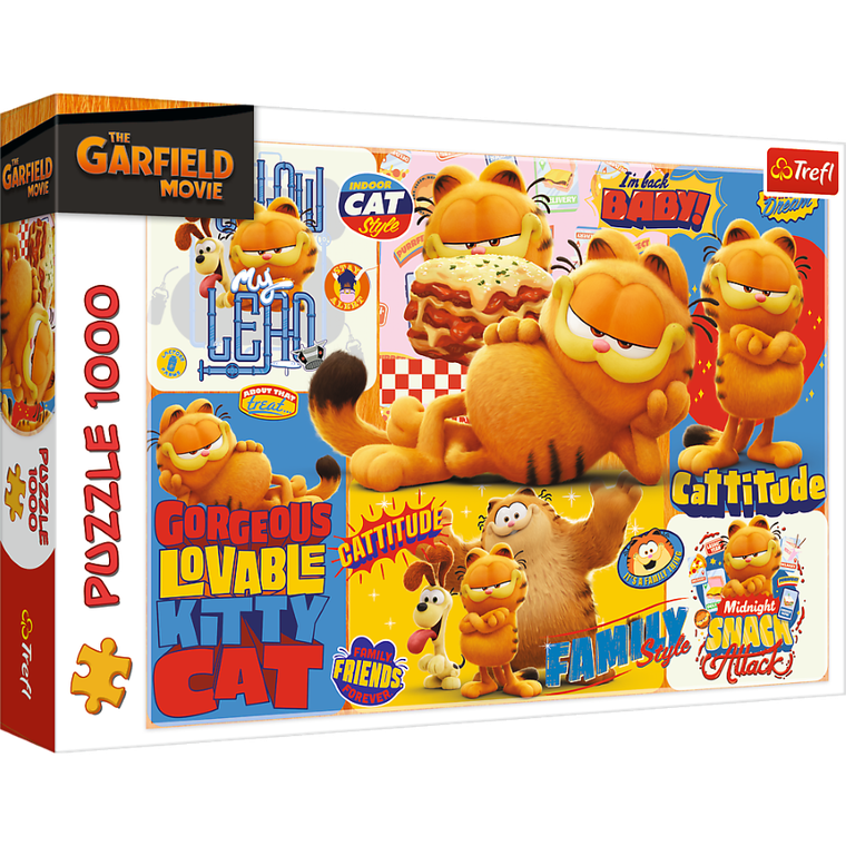 Trefl, Przygody Garfielda, puzzle, 1000 elementów