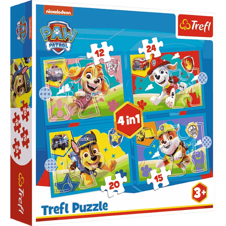 Trefl, Psi Patrol, puzzle 4w1