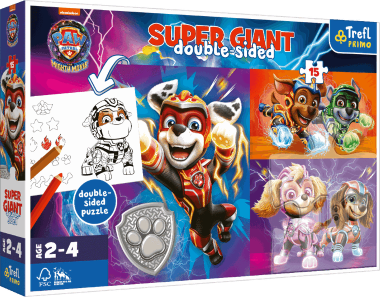 Trefl, Psi Patrol, Wspaniała drużyna, puzzle giant, 15 elementów