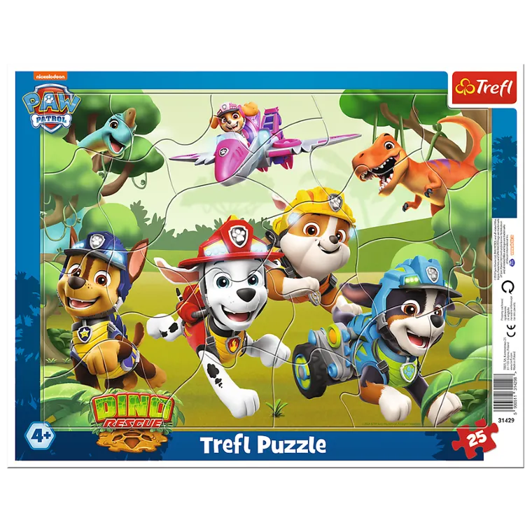 Trefl, Psi Patrol, Wyczynowe triki piesków, puzzle ramkowe, 25 elementów