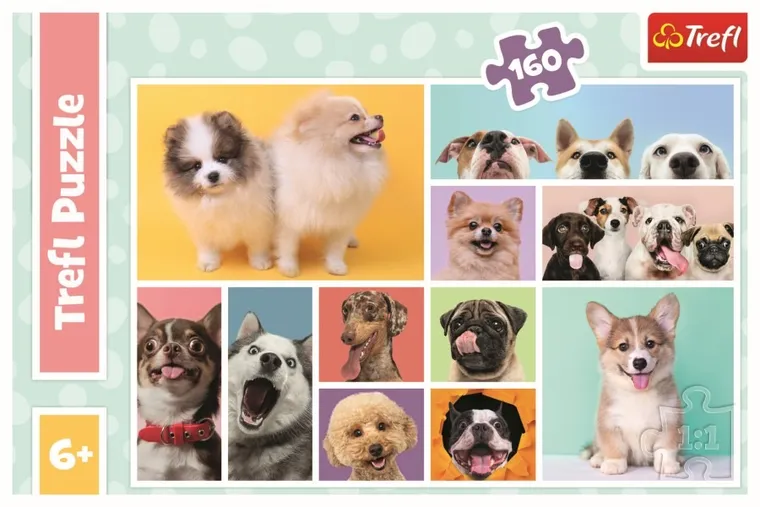 Trefl, Psia przyjaźń, puzzle, 160 elementów