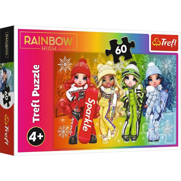 Trefl, Rainbow High, Radosne lalki, puzzle, 60 elementów