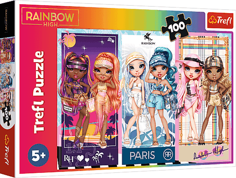 Trefl, Rainbow High, Tęczowe laleczki, puzzle, 100 elementów