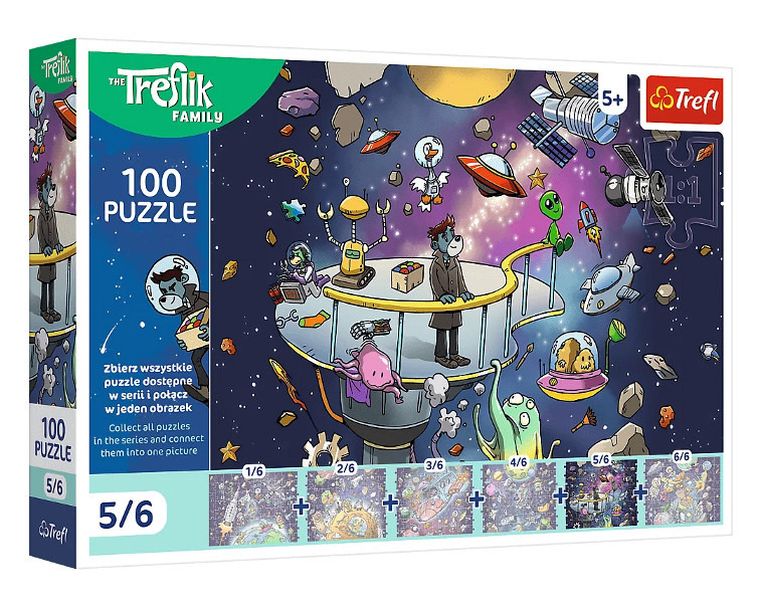 Trefl, Rodzina Treflików, Bert w kosmosie, puzzle, 100 elementów