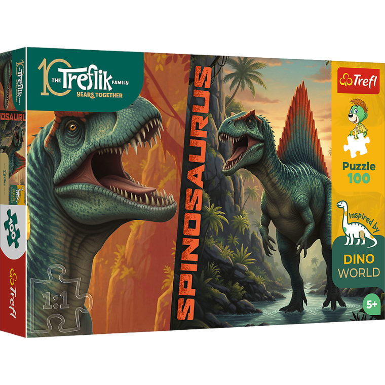 Trefl, Rodzina Treflików, Inspired By Dino World, Spinosaurus, puzzle, 100 elementów