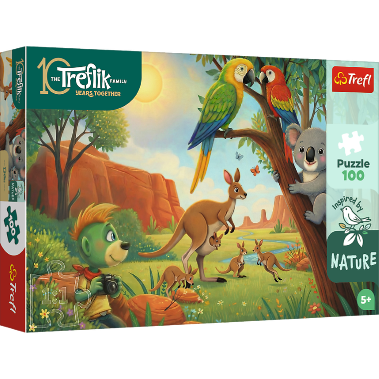 Trefl, Rodzina Treflików, Inspired By Nature, Koala i kangury, puzzle, 100 elementów