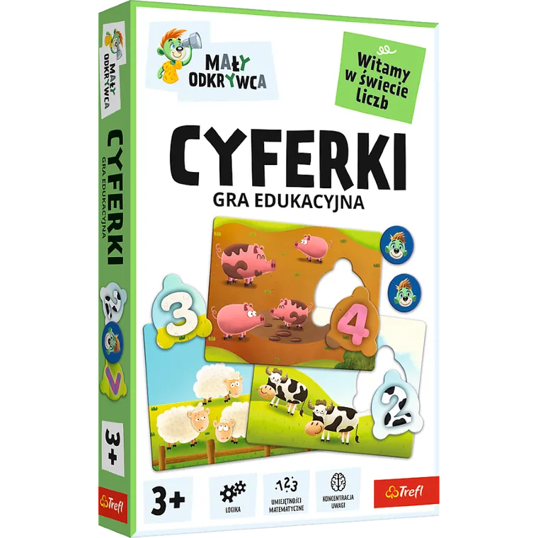 Trefl, Rodzina Treflików, Mały Odkrywca, Cyferki, gra edukacyjna