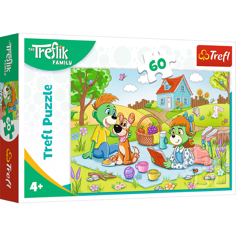Trefl, Rodzina Treflików, Przygody Rodziny Treflików, puzzle, 60 elementów