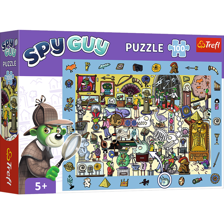 Trefl, Rodzina Treflików, Spy Guy, Muzeum, puzzle obserwacyjne, 100 elementów