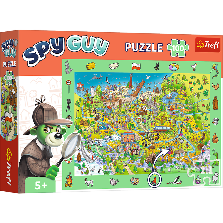 Trefl, Rodzina Treflików, Spy Guy, Polska, puzzle obserwacyjne, 100 elementów