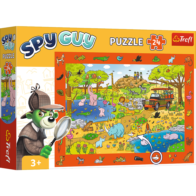 Trefl, Rodzina Treflików, Spy Guy, Safari, puzzle obserwacyjne, 24 elementy