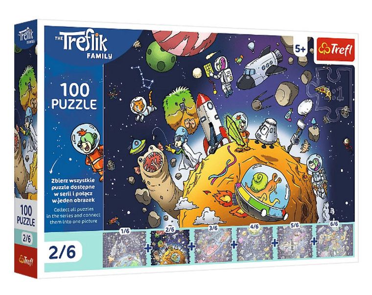 Trefl, Rodzina Treflików, Treflik w kosmosie, puzzle, 100 elementów
