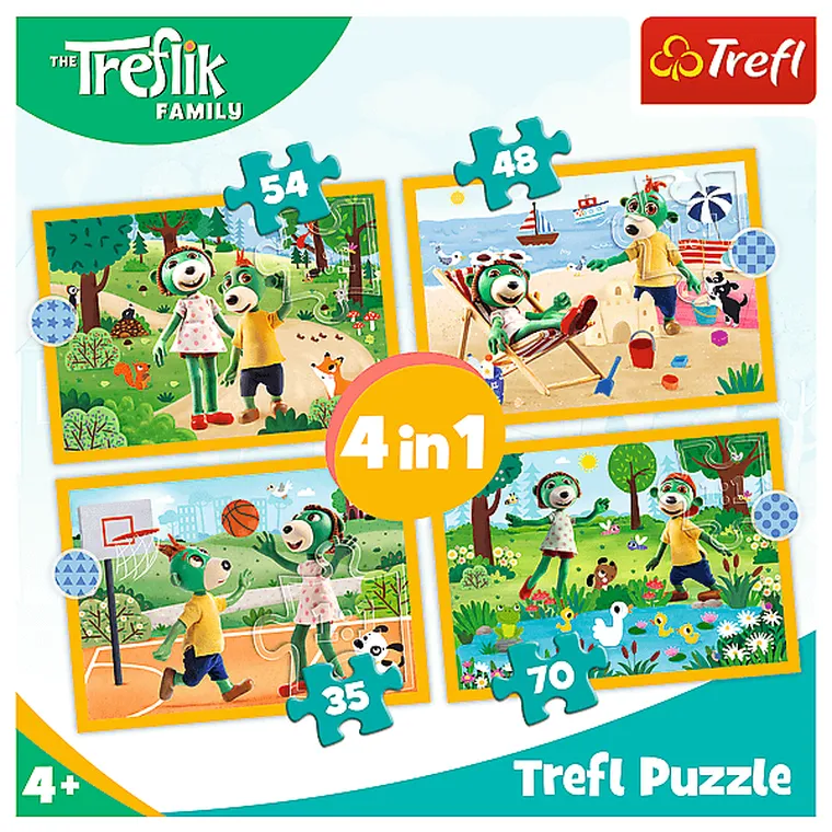 Trefl, Rodzina Treflików, Trefliki na wakacjach, puzzle 4w1