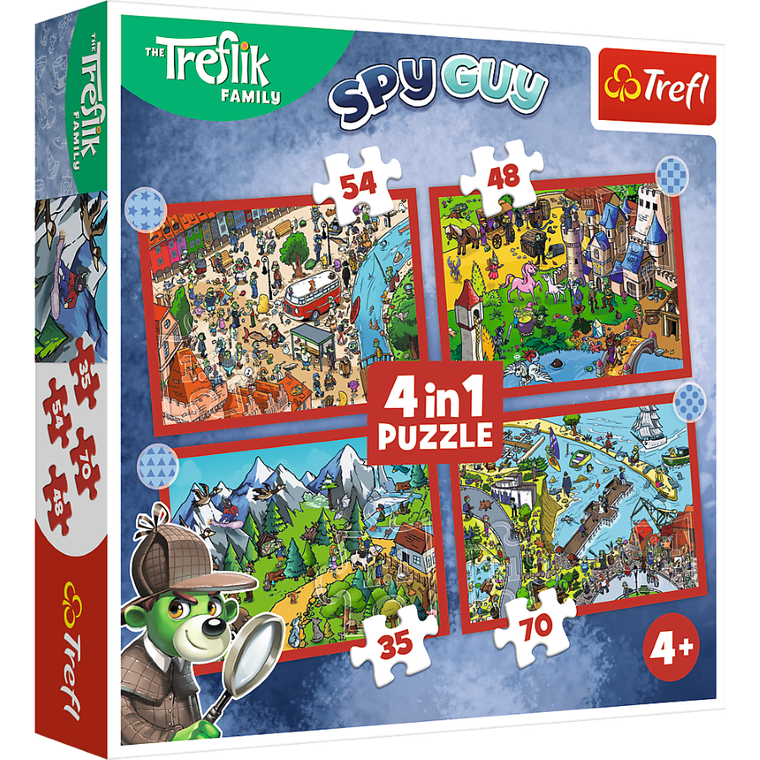 Trefl, Rodzina Treflików, Ulubione Trefliki, puzzle, 4w1 elementów