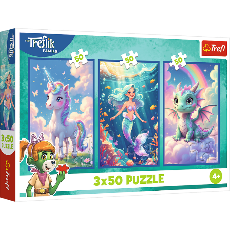 Trefl, Rodzina Treflików, Uśmiechnięte Trefliki, puzzle, 3-50 elementów