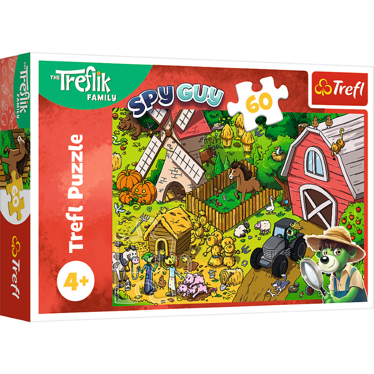 Trefl, Rodzina Treflików, Wesoły dzień Treflików, puzzle, 60 elementów