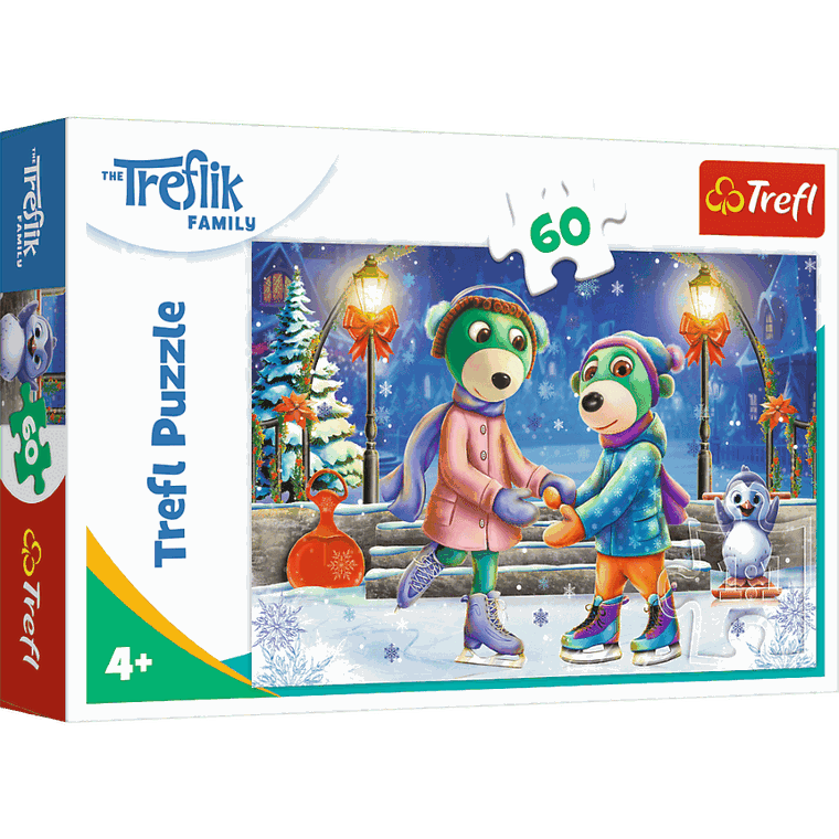 Trefl, Rodzina Treflików, Zima u Treflików,puzzle, 60 elementów
