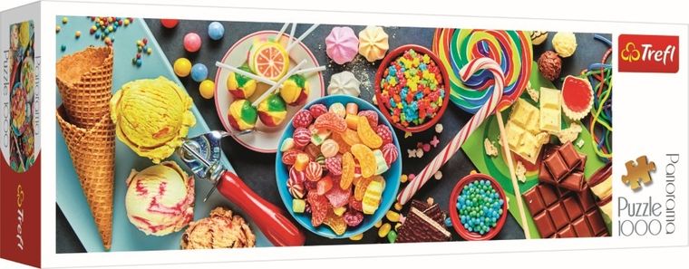 Trefl, Słodkie przysmaki, puzzle Panorama, 1000 elementów