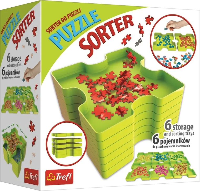 Trefl, sorter do puzzli, 6 pojemników