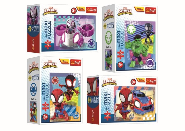 Trefl, Spidey i super-kumple, Niesamowity Spidey, puzzle mini maxi, 20 elementów, 1 szt.