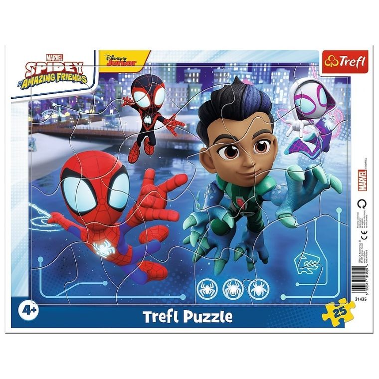 Trefl, Spidey i super-kumple, Pajęczy skok, puzzle ramkowe, 25 elementów