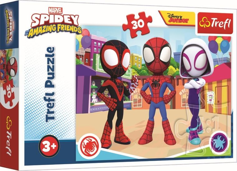 Trefl, Spidey i super-kumple, Przygody Spidey'a i przyjaciół, puzzle, 30 elementów