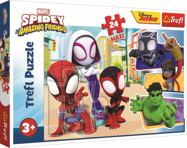 Trefl, Spidey i super-kumple, puzzle maxi, 24 elementy