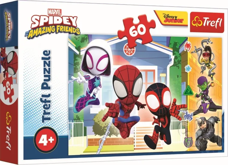 Trefl, Spidey i super-kumple, W świecie Spidey'a, puzzle, 60 elementów