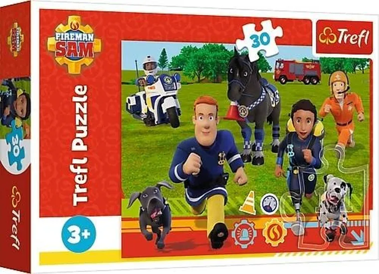 Trefl, Strażak Sam, Gotowi do pomocy, puzzle, 30 elementów