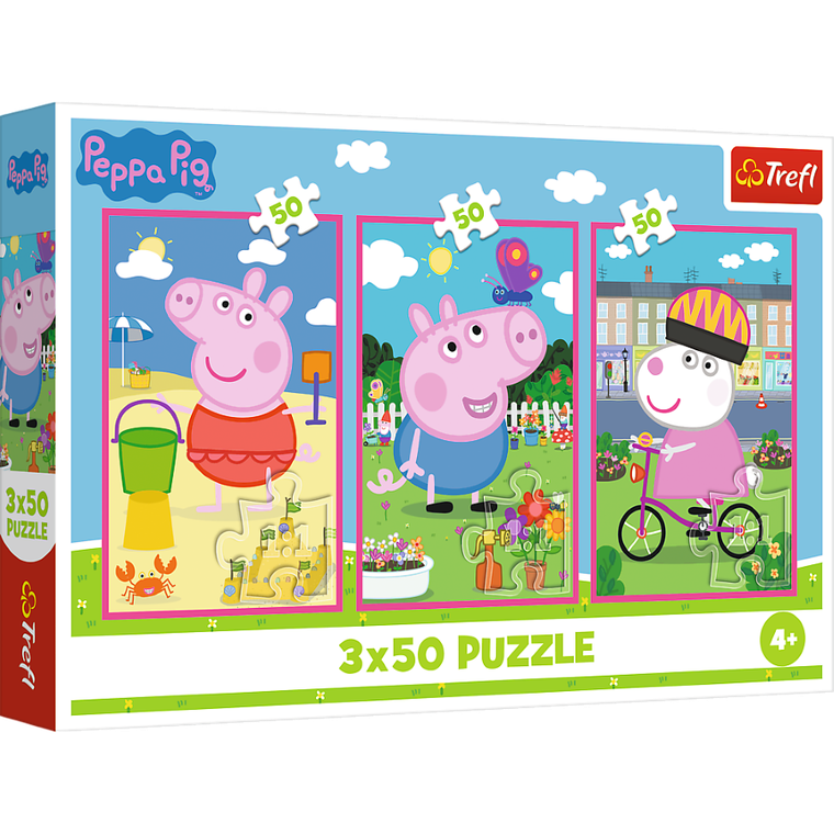 Trefl, Świnka Peppa, Siła przyjaźni, puzzle, 3-50 elementów
