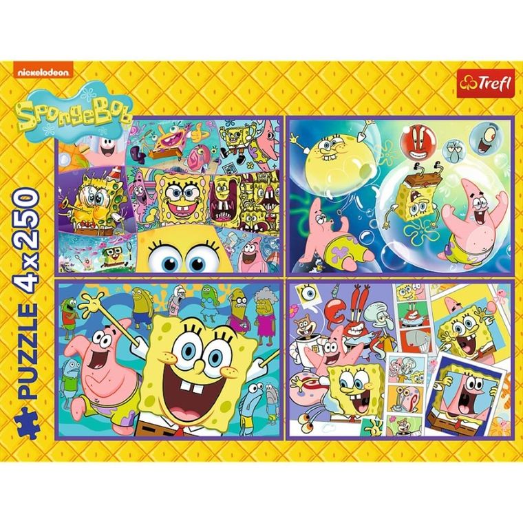Trefl, Szalony świat SpongeBoba, puzzle, 4-250 elementów