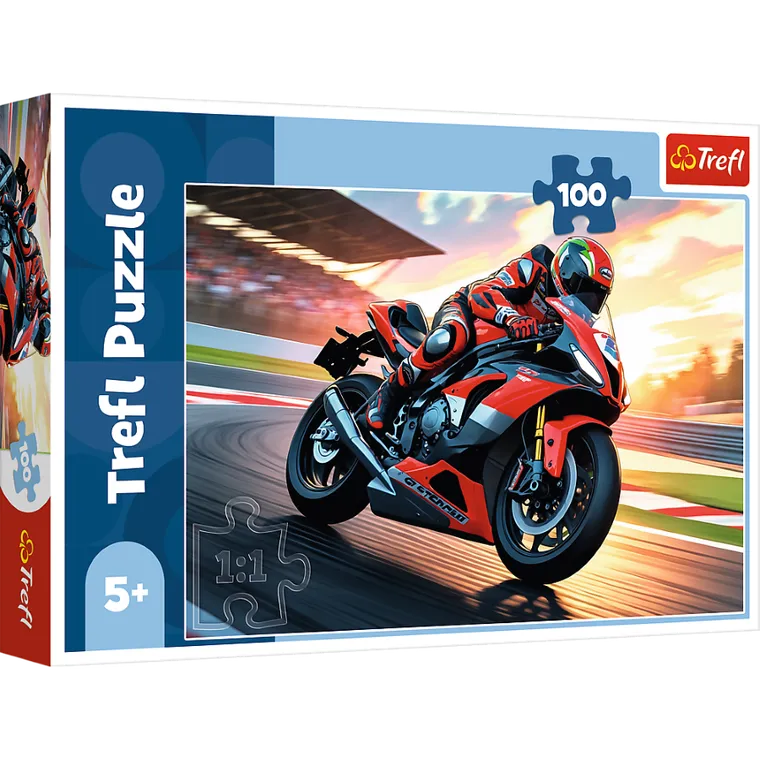 Trefl, Szybki motocykl, puzzle, 100 elementów