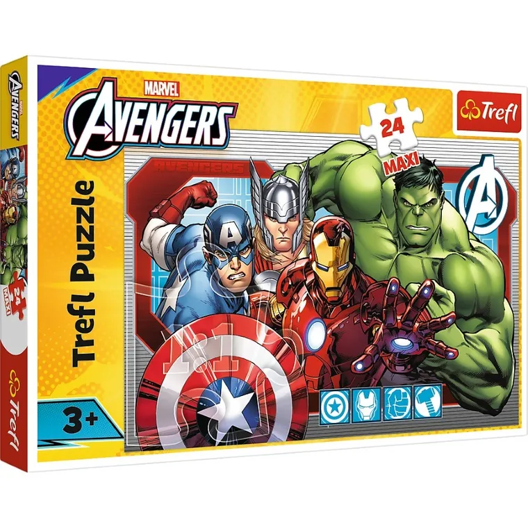 Trefl, The Avengers, Zawsze sprawiedliwi, puzzle maxi, 24 elementy